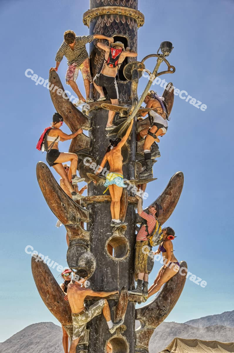 Climbable tower sculpture